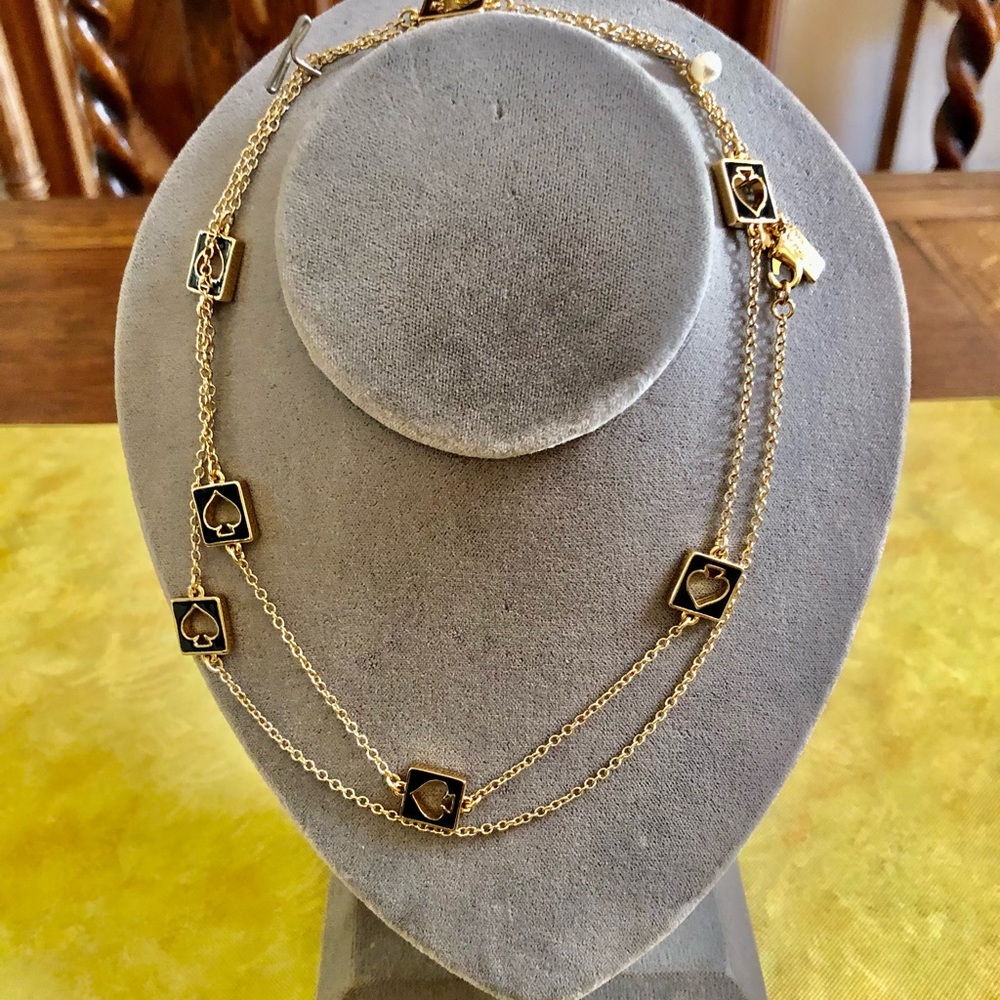 Kate Spade Station Necklace Gold Tone And Enamel